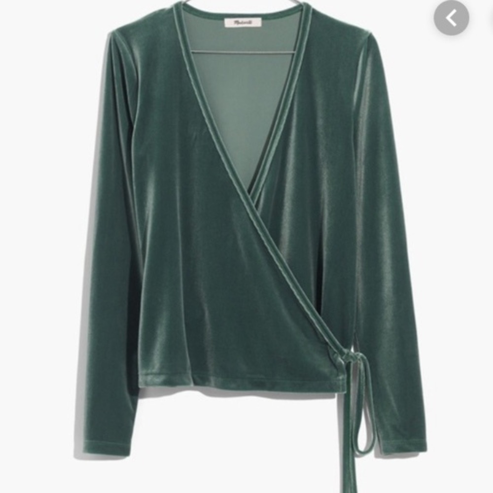 Madewell Ballet Velvet Wrap Top